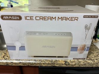AIRMSEN 2.1-Quart Ice Cream Maker Machine with Built-in Compressor, Stainless Steel