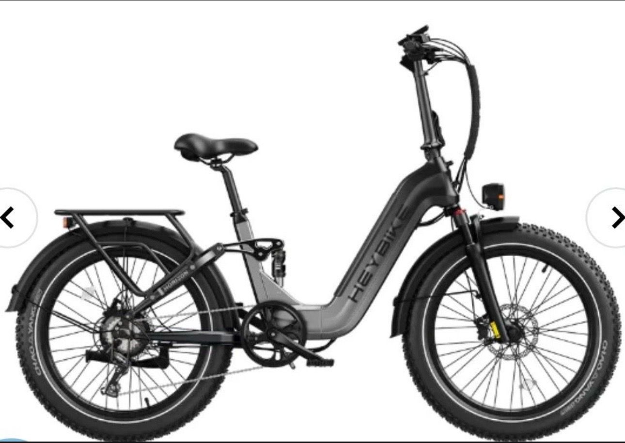 Heybike horizon 24inch foldable electric bicycle 1400w peak motor 28MPH max speed 45miles max range