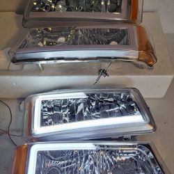 03-06 Chevrolet Silverado Avalanche LED DRL Headlights Luces Micas Calaveras Faros Faroles Focos Che