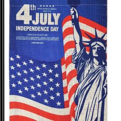 Brandnew Garden Flag 12x18 Double Sided, 4th of July American Welcome Yard Flags, Statue of Liberty Small Burlap Outdoor Decoration for Fourth of July