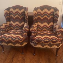 2 Henredon Wing Chairs