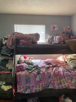 Bunk bed with the flight of stairs