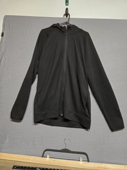 Xersion Black Full Zip Hoodie with Drawstring Hood Men's LT