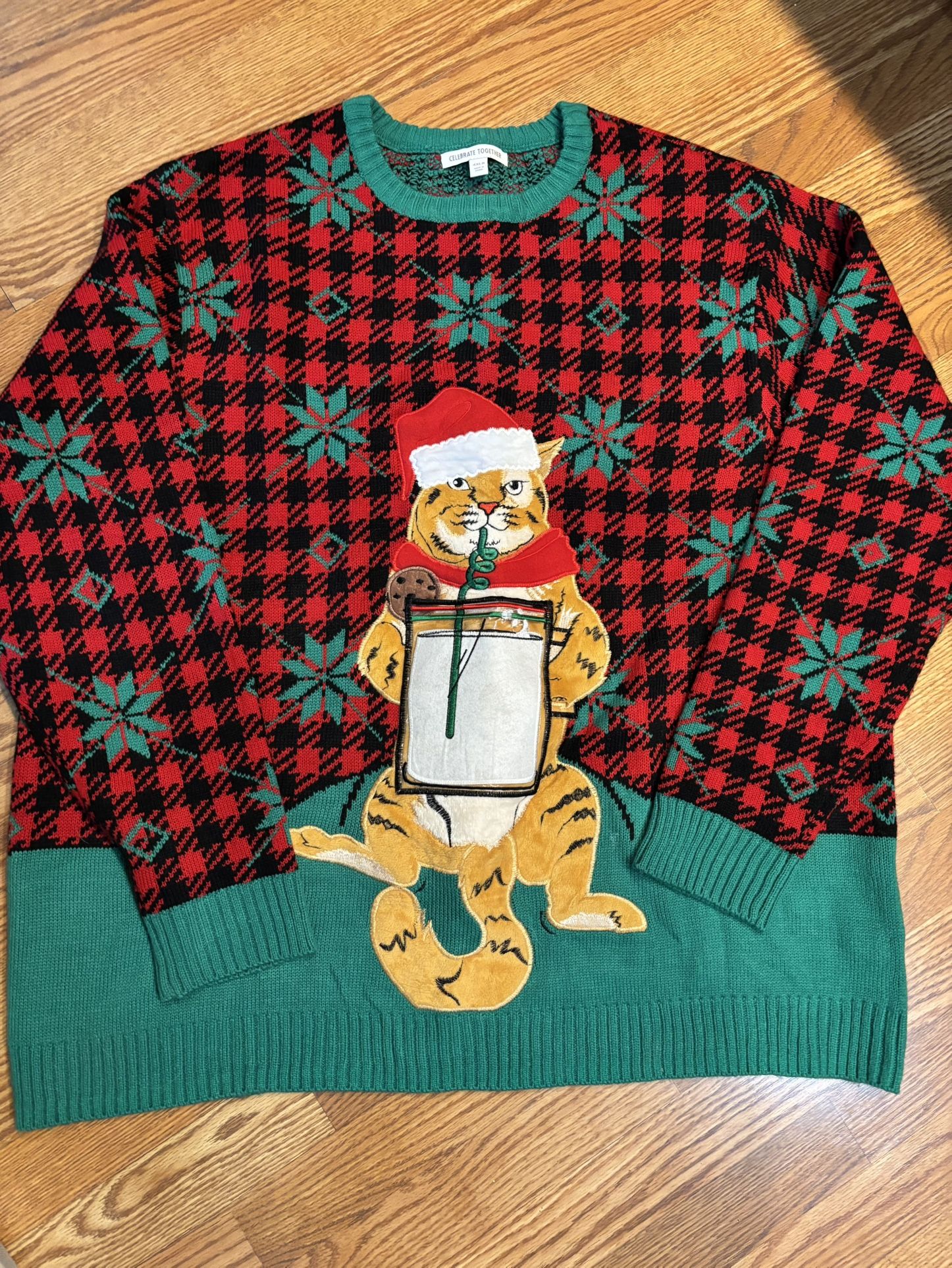Women’s Cat Christmas Sweater. Ugly Christmas Sweater for women’s. Size 4x