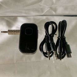 Bluetooth Audio Receiver with Aux & USB Cables 