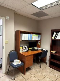 13. Wooden Office Desk with Storage — $60  