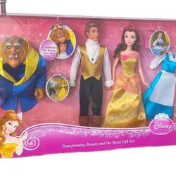 New!! Mattel 2014 Disney Princess Doll Transforming Beauty And The Beast Gift Set 