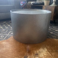 Round Hammered Coffee Table 