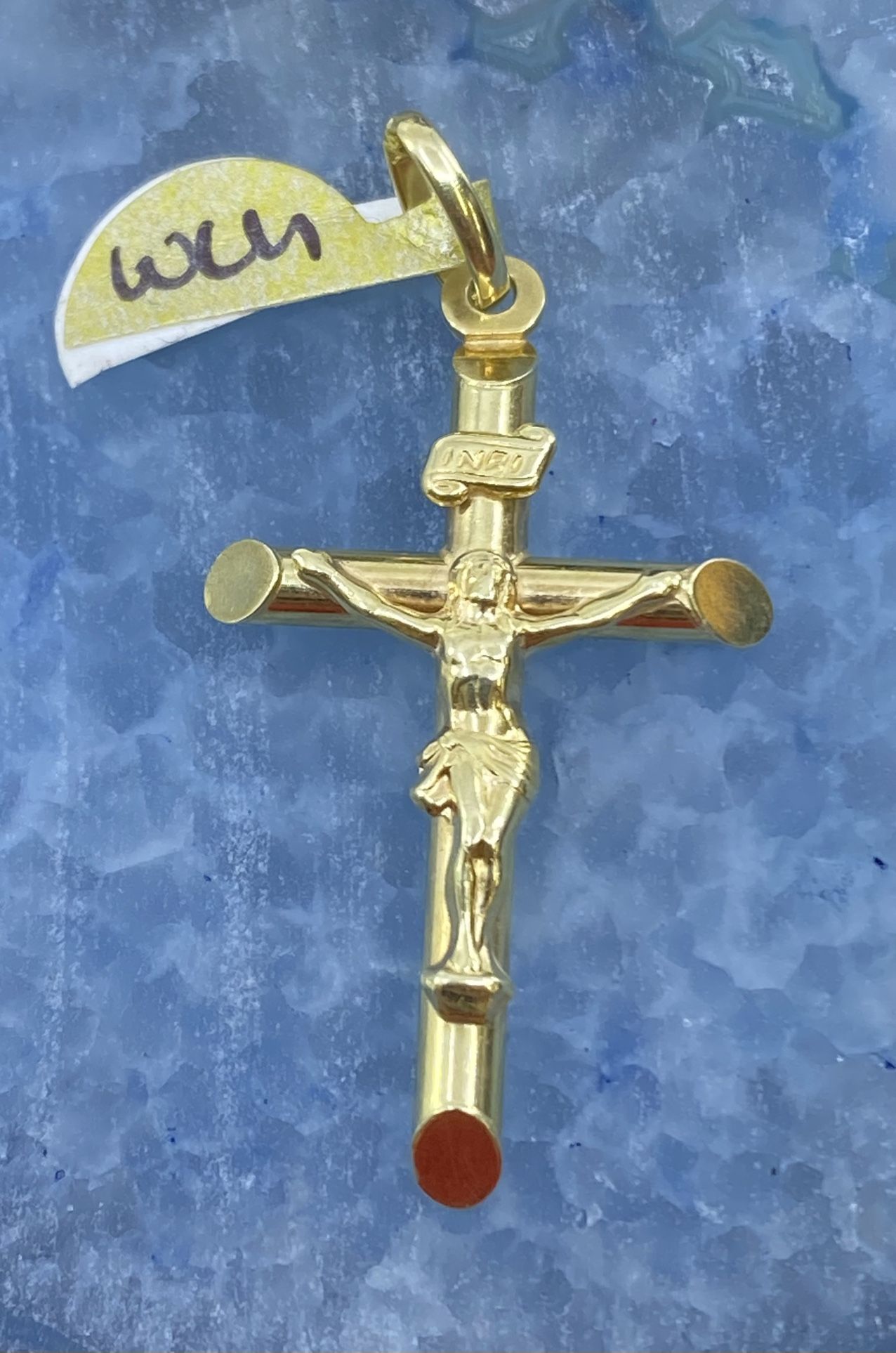 $325 Yellow Gold Religious Cross Crucifix Pendant Charm