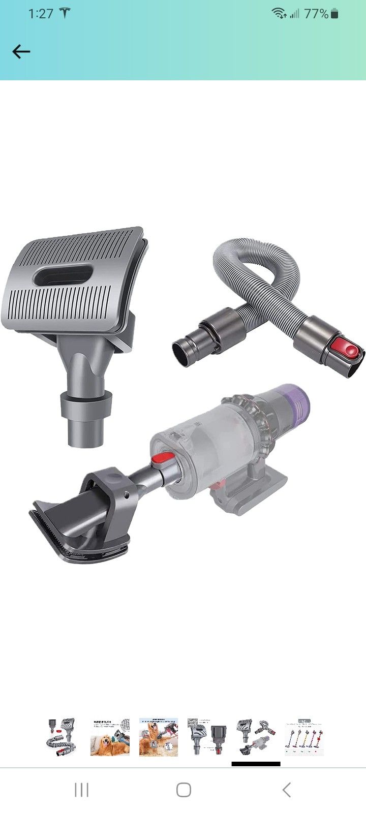 Dog Groom Tool Kit for Dyson Vacuums V7 V8 V10 V12 V15 Pet Brush Hair