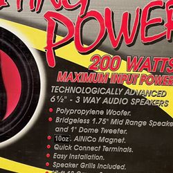 200 Watt 6 1/2” 3 Way Audio Speakers