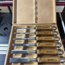 Set Of 6 Ezarc Chisels - Hand Sharpened and Dressed