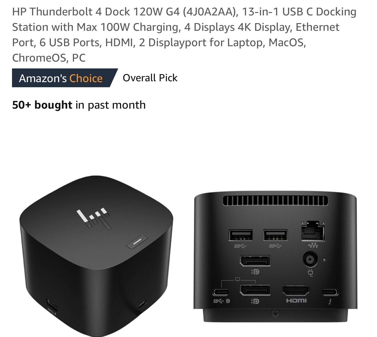 New HP Thunderbolt 4 Dock Station