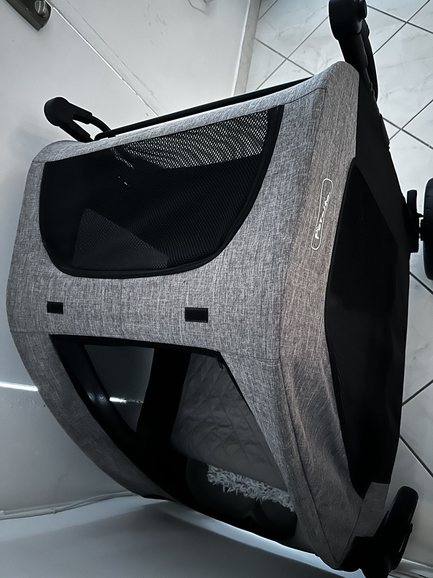 Extra Large Dog Stroller for Medium & Large Pets - Foldable Design, Adjustable Handle, Up to 130 lbs