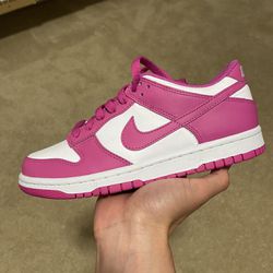 Size 5.5Y or 7Y - Nike Dunk Low Active Fuchsia White Pink