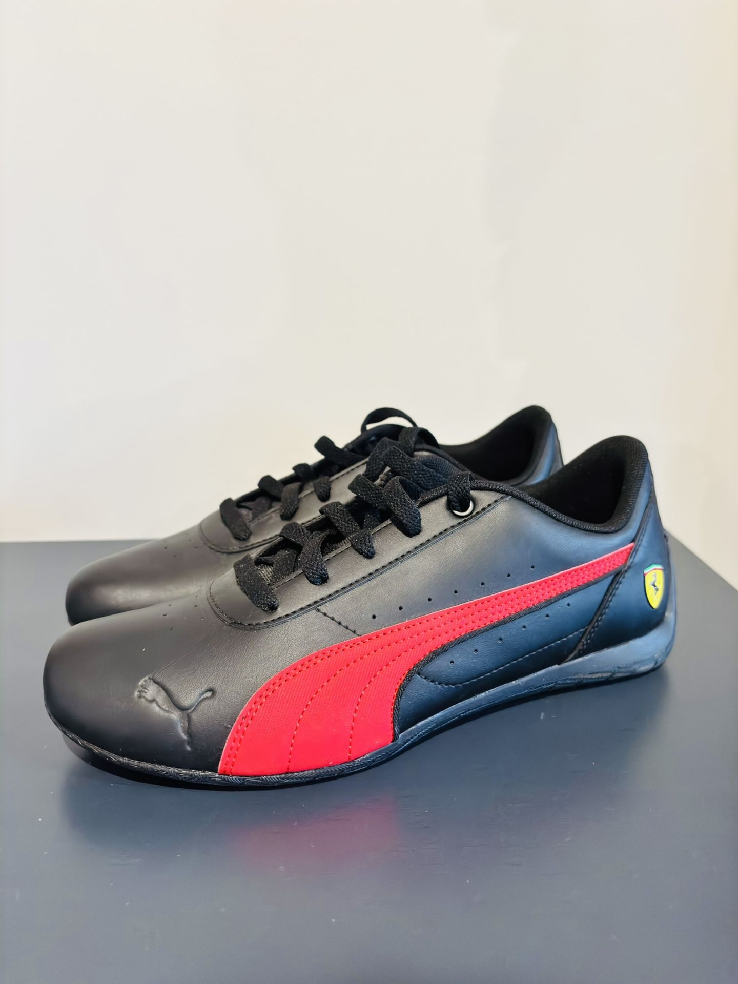 PUMA Mens SF Ferrari Neo Cat Lace Up Sneakers Shoes Black And Red