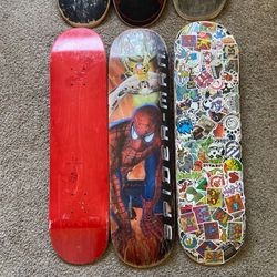 SPIDER MAN AND SIGNED ANIMAL CHAN BOARDS