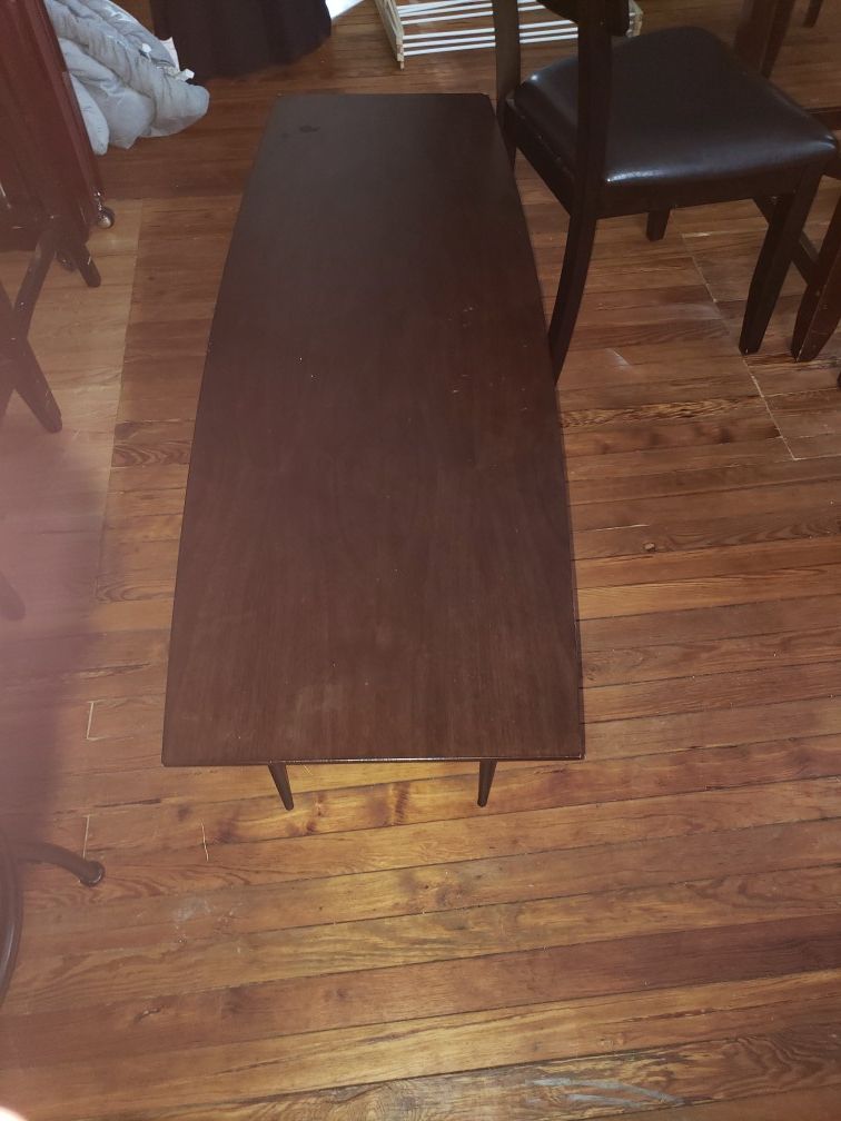 Mid century modern wood coffee table