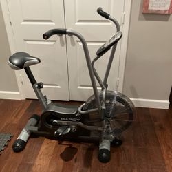 Marcy  Air-Resistance Exercise Fan Bike With Dual Action Handlebars 