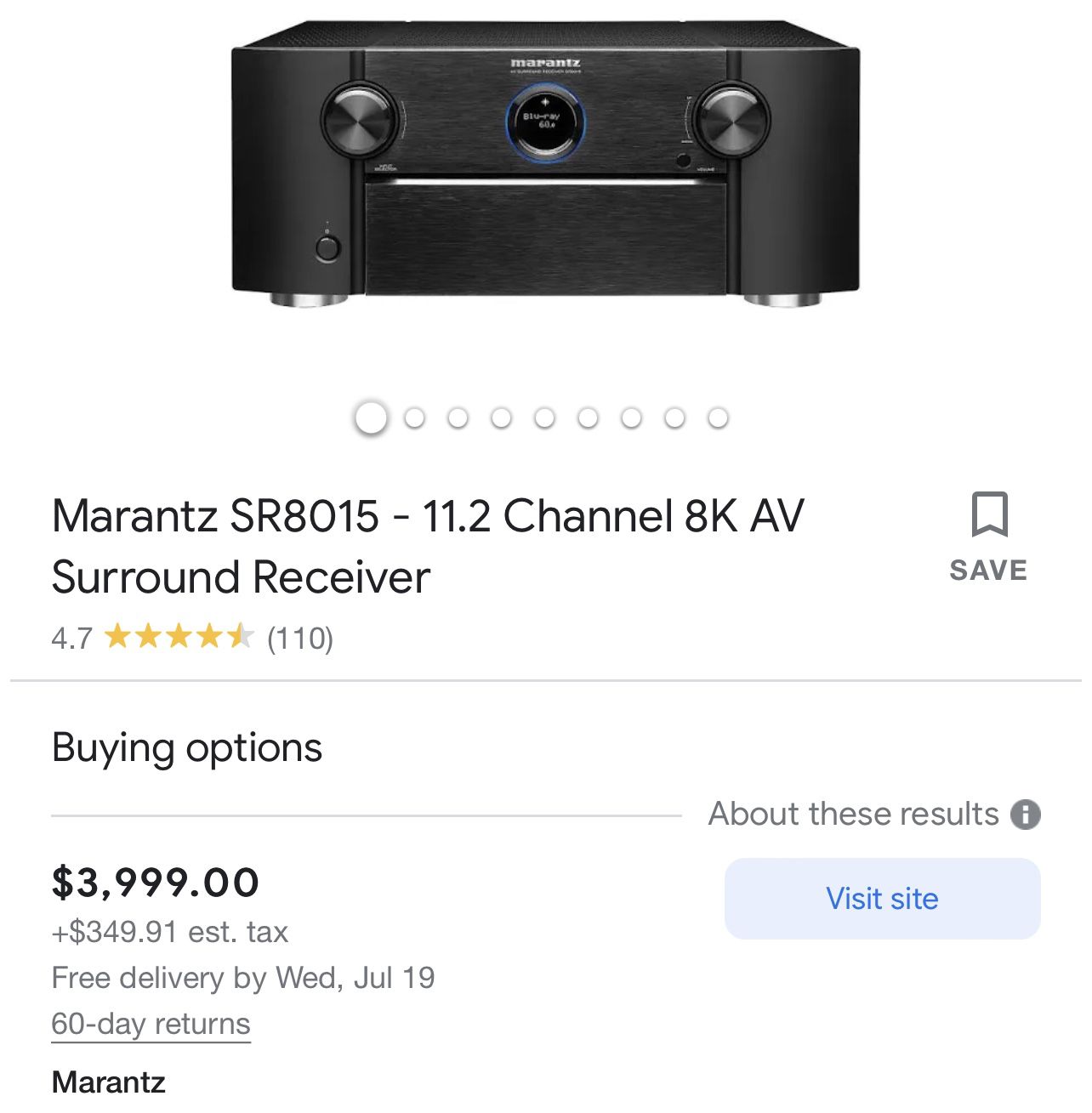 Marantz receiver amp 8K home theater