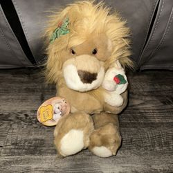 Vintage 1994 16" The Lion and the Lamb Commonwealth Christmas Plush Pair NWT