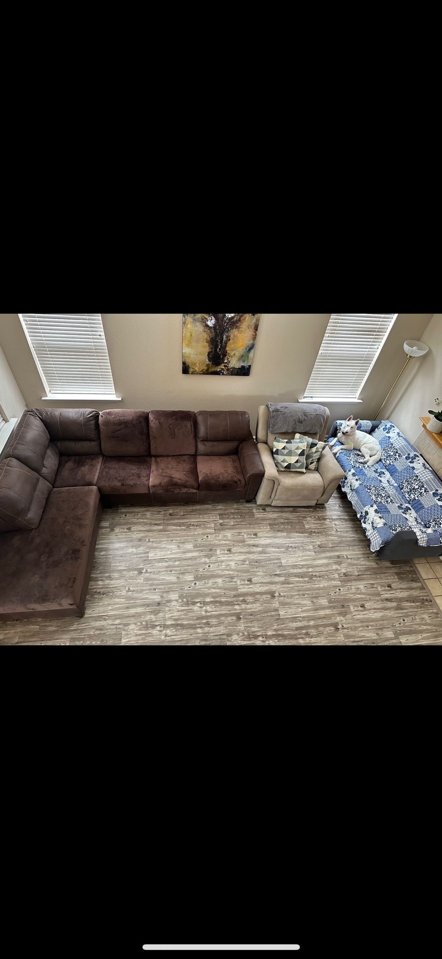 Microfiber Sofa Couch Left Chase Can Remove With Seven Seats