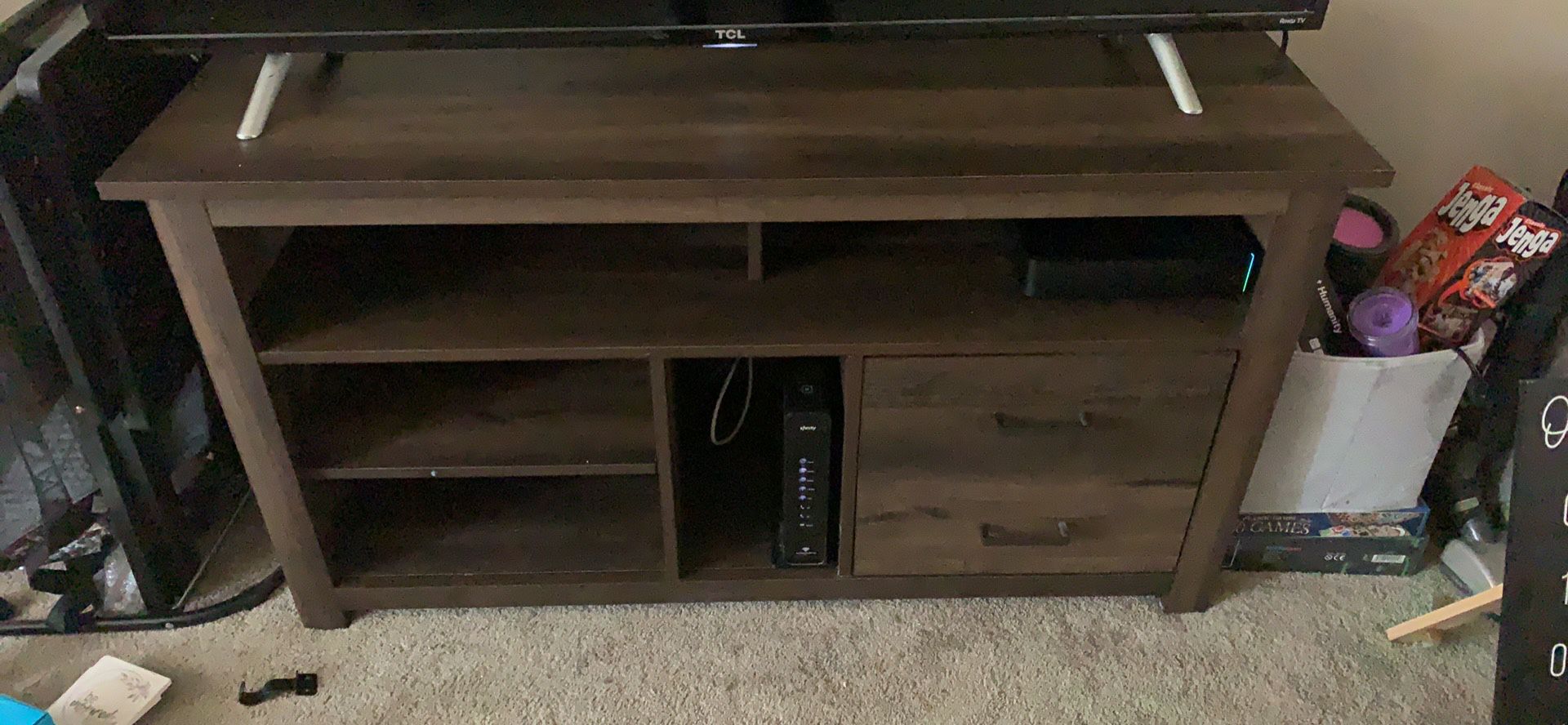 Brown TV stand