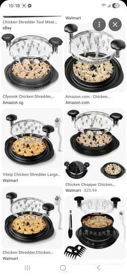 Chicken Shredder ShredMachine Meat Shredder Tool Twist with Clear Cover Handles and Non-Skid Base for Ground Beef Pulled Pork and Chicken 2