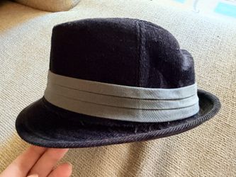 Dark Corduroy Fedora with Gray Band