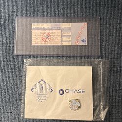 David Cone’s Perfect Game Ticket & Pin