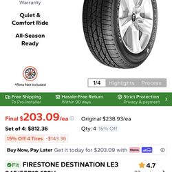 Firestone Destination LE3 245/55/R19