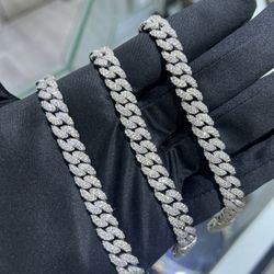 VVS 8mm Cuban Bracelets Moissanite - PASSES DIAMOND TESTER