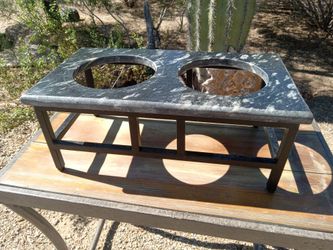 Elevated Double Bowl Pet Feeder Stand