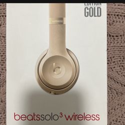 Beats Solo 3 Wireless Special Edition Gold Headphones 
