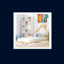 Wood Twin Size Floor Bed In  Box(Mattress Not Included)