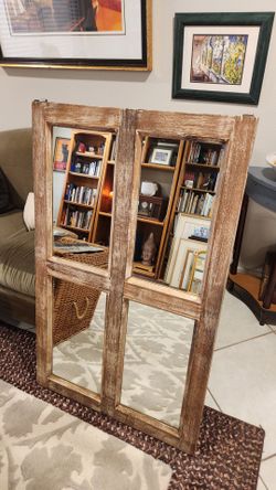 Large 4 pane Farm mirror 48"T x 29¾ W