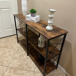 Console Entryway Rustic With 3 tier 
