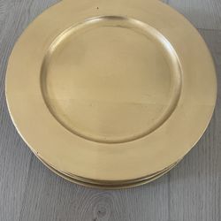  6pc Gold Plate Chargers Party Decoration