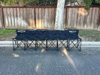 Quick play 6-seat Folding Team Bench with Carrying Bag $60