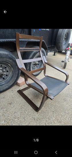 Wooden IKEA POANG arm chair READ ALL INFO