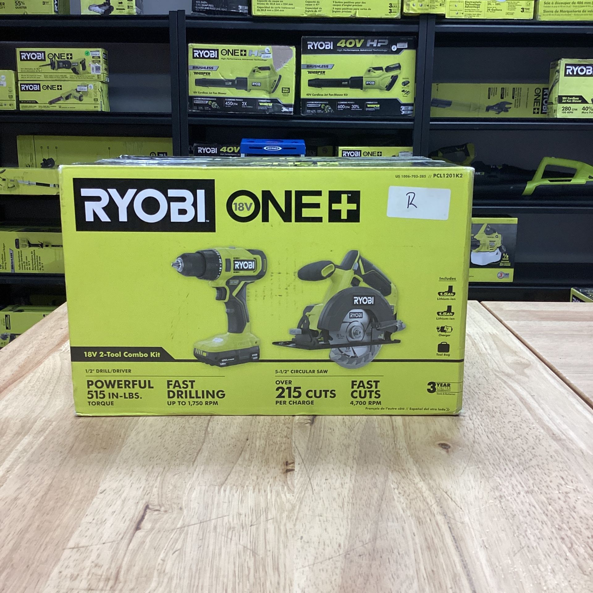 RYOBI ONE+ 18V Cordless Tool Combo Kit with Drill/Driver