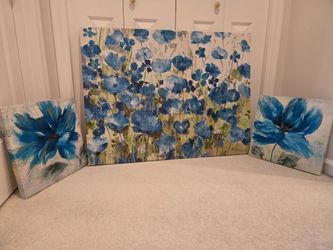 3 Piece Painted Canvas Pictures