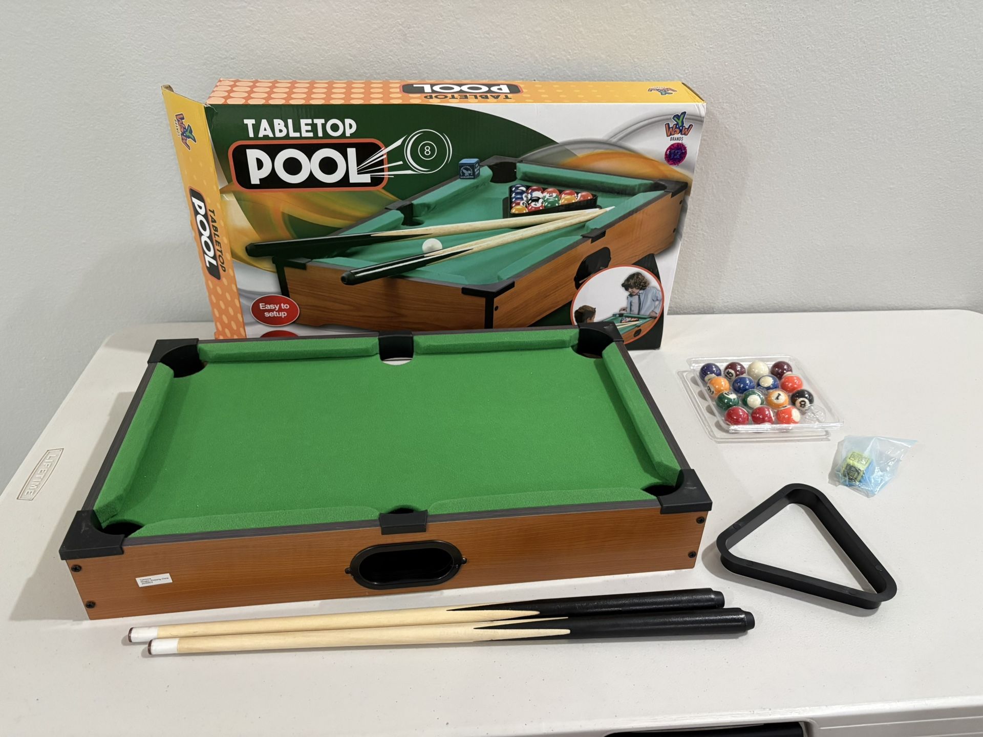 Tabletop Pool Table Missing One Ball
