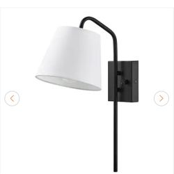 Pelton 7.5 in. 1-Light Matte Black Wall Sconce