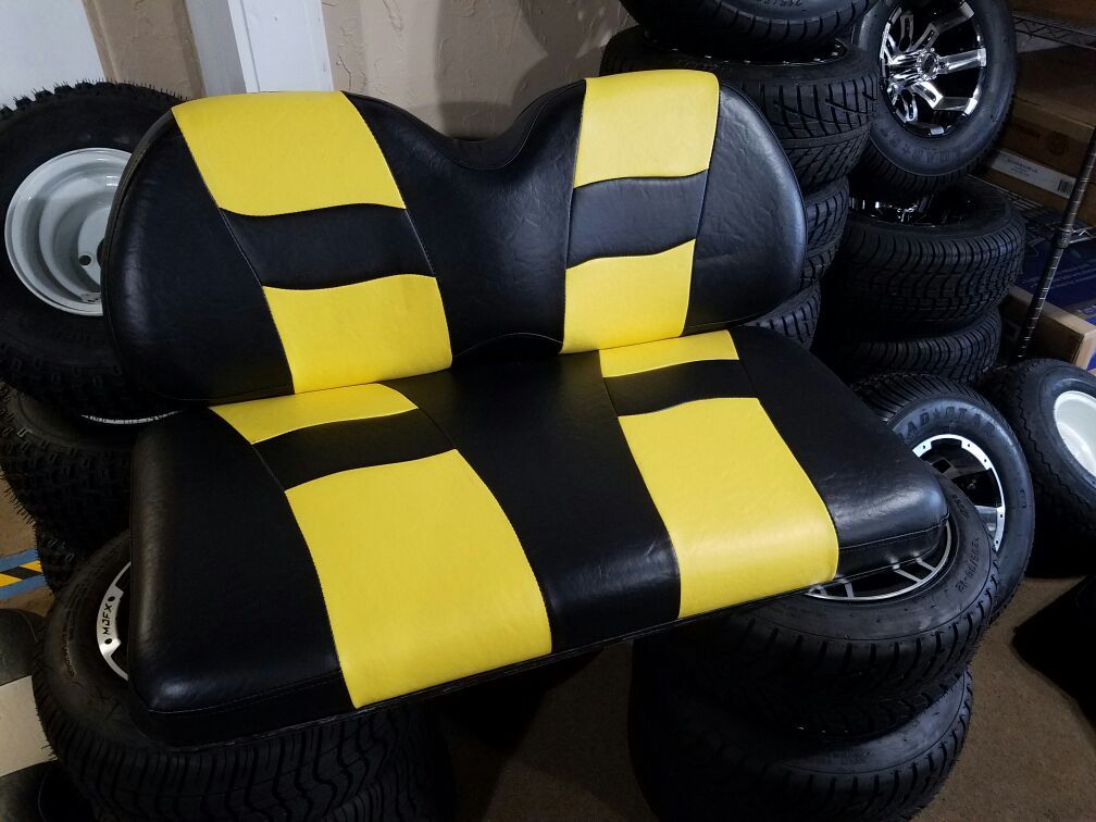Club Car Precedent Golf Cart Seats Black & Yellow $225