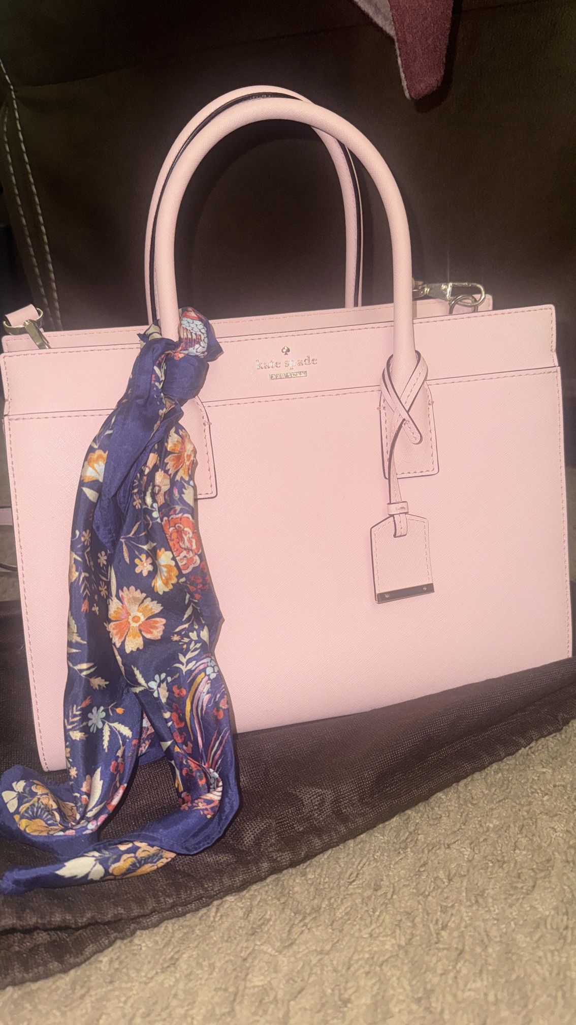 kate spade baby pink tote