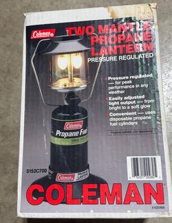 Coleman Two-Mantle Propane Lantern + Extra Mantles – Never Used