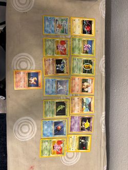 14 card lot 1999 Base Set Shadowless Commons and Uncommons pokemon cards