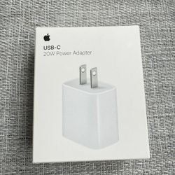 Apple 20W USB-C Power Adapter iPhone Charger with Fast Charging Capability, Ty