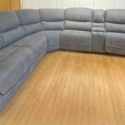 Clearance sale. Alejandro gray modular reclining sectional only $1399. Easy finance option. Same-day delivery.